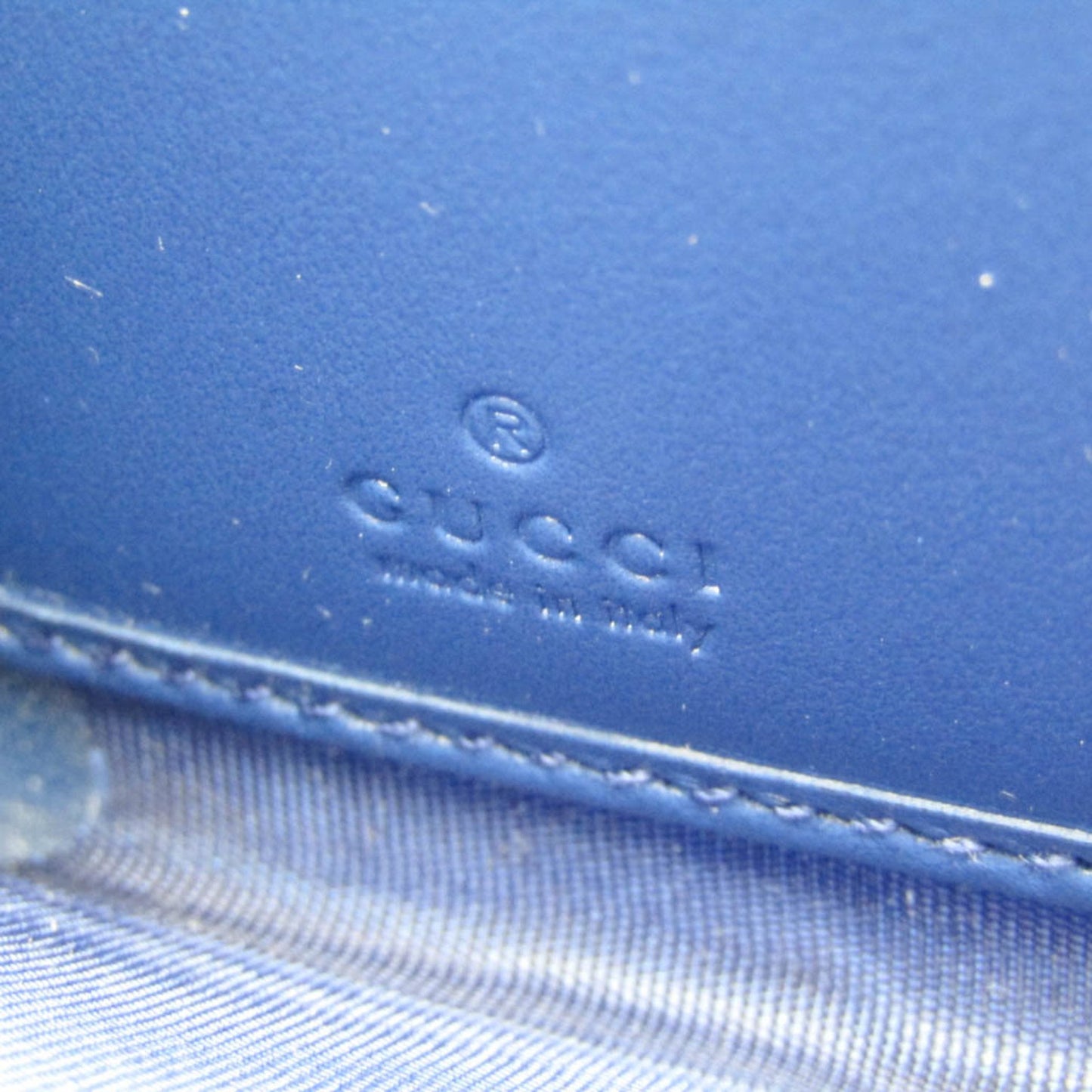 Gucci Blue Leather Diamante