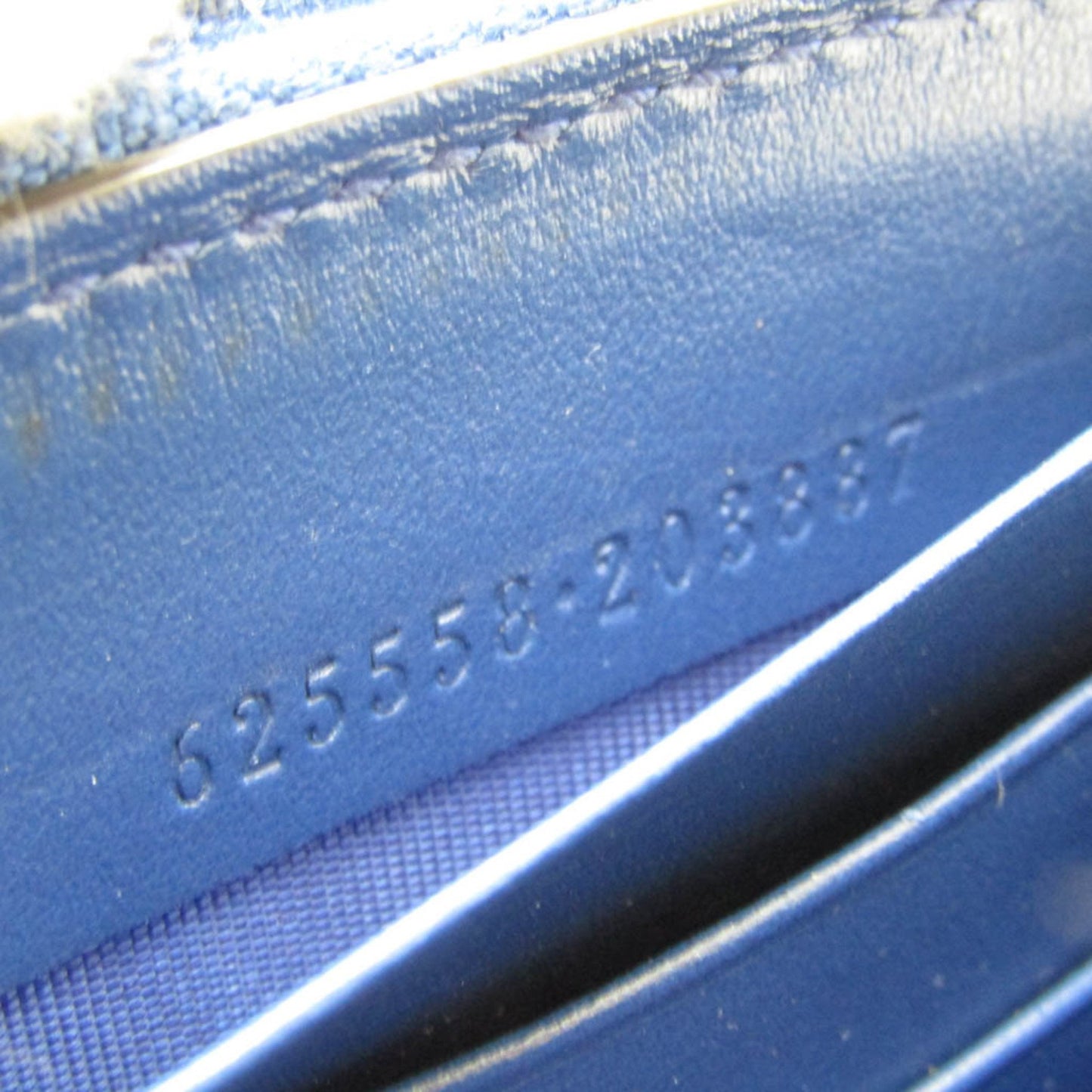 Gucci Blue Leather Diamante
