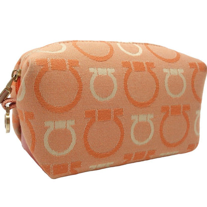 Salvatore Ferragamo Orange Canvas Gancini
