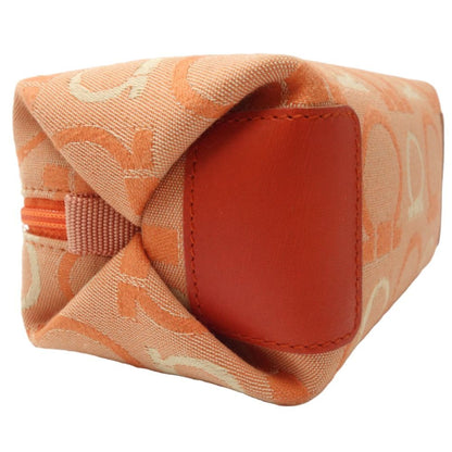 Salvatore Ferragamo Orange Canvas Gancini