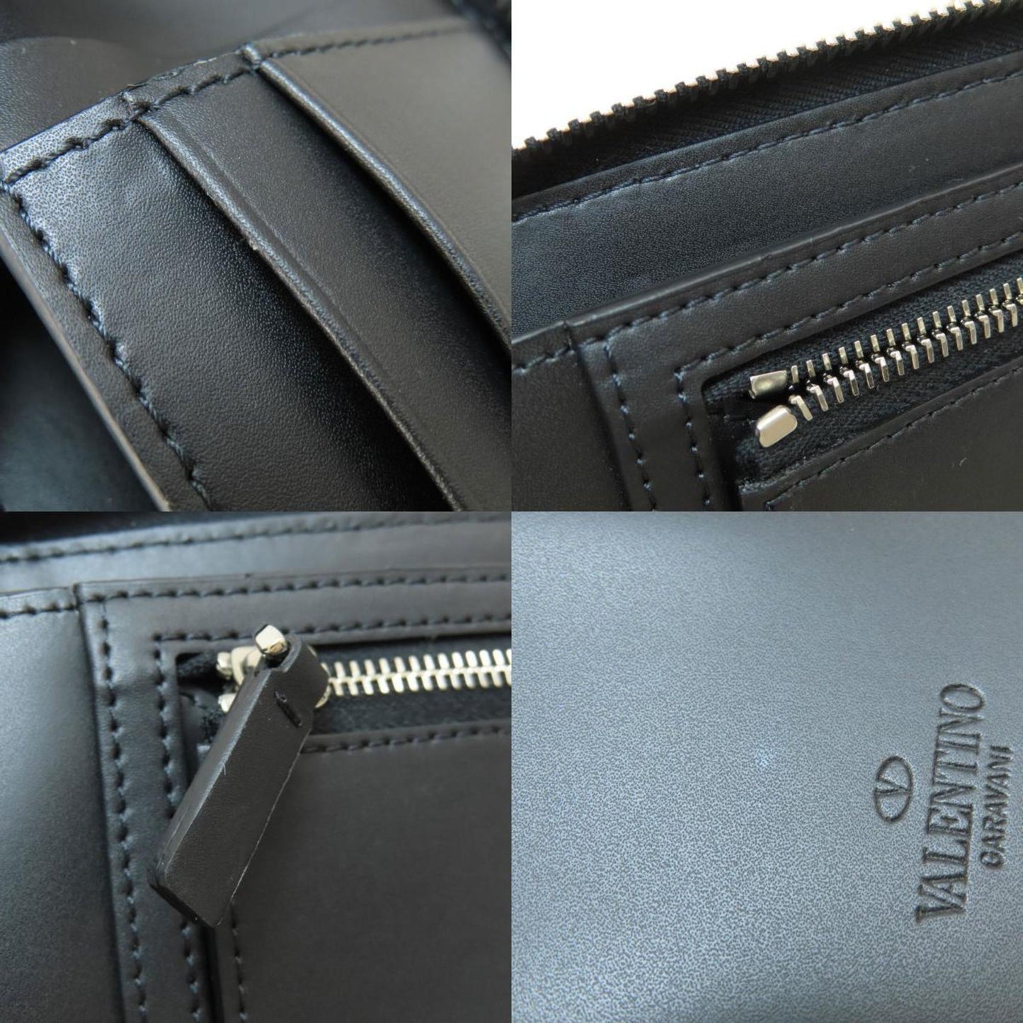 Valentino Garavani Black Leather Vltn
