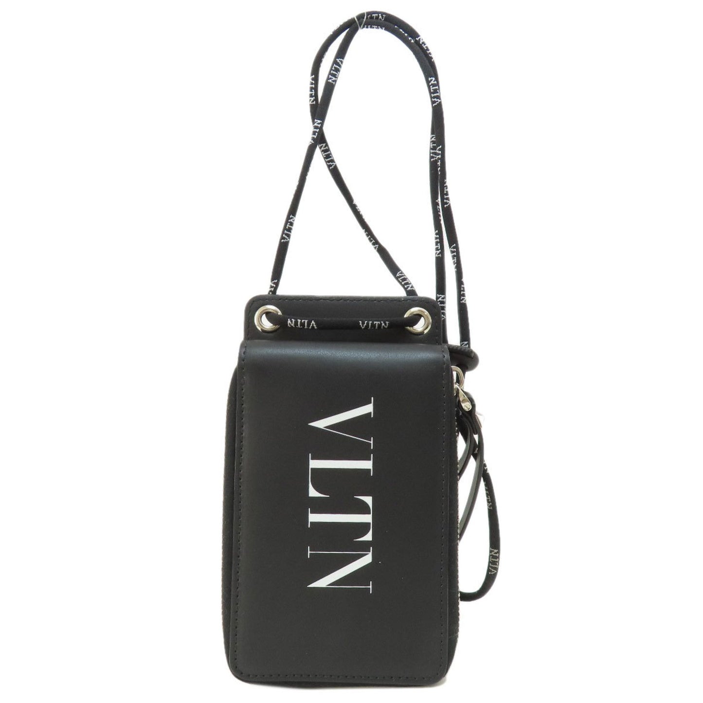 Valentino Garavani Black Leather Vltn