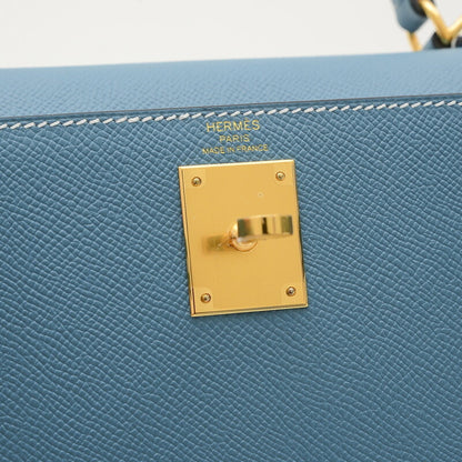 Hermès Blue Leather Kelly 28