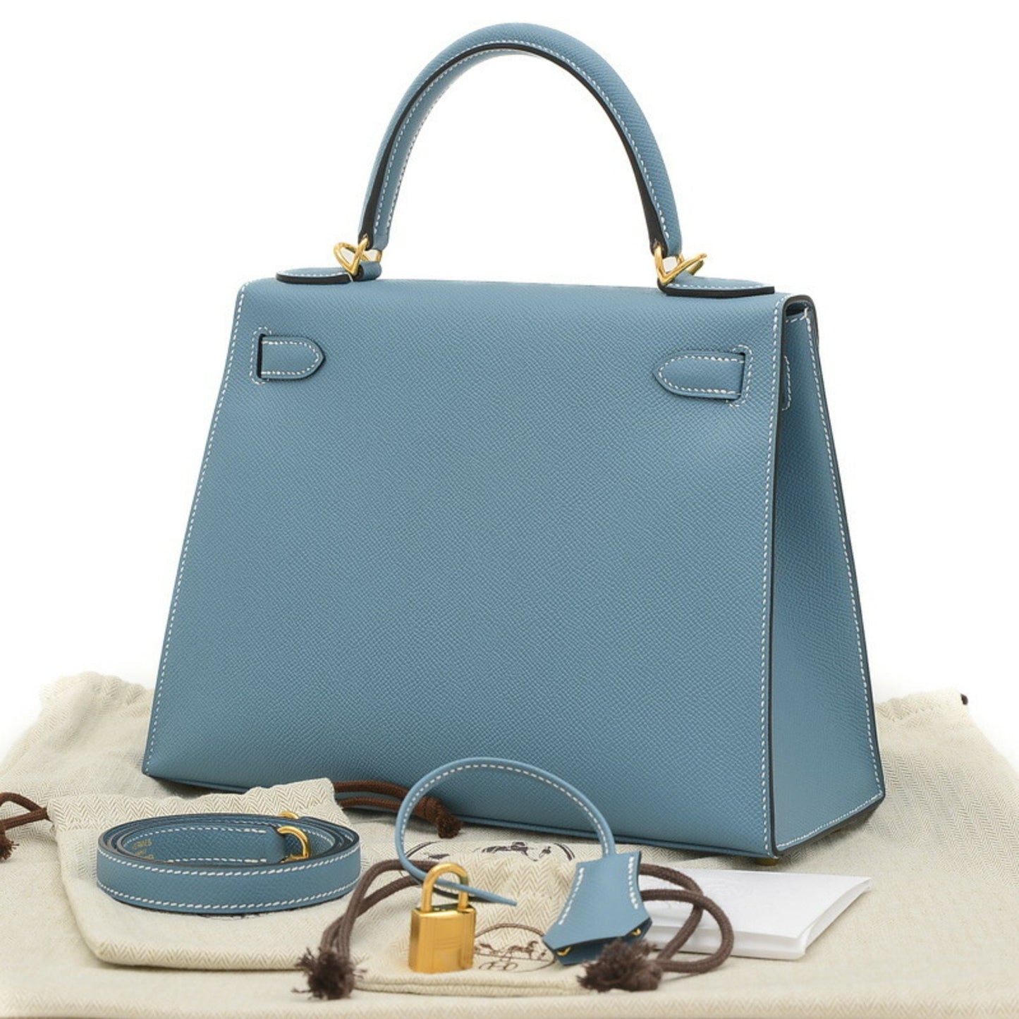 Hermès Blue Leather Kelly 28