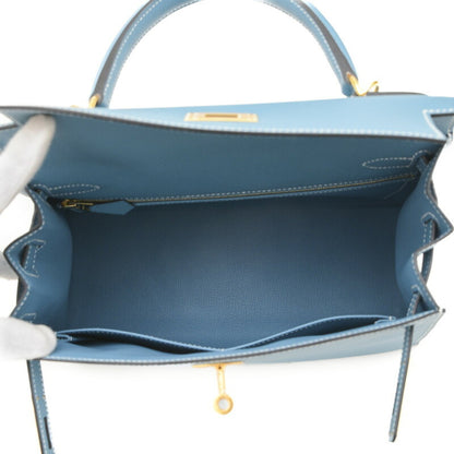 Hermès Blue Leather Kelly 28