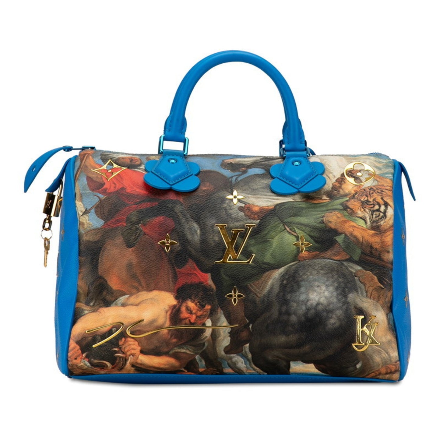 Louis Vuitton Blue Leather Speedy 30