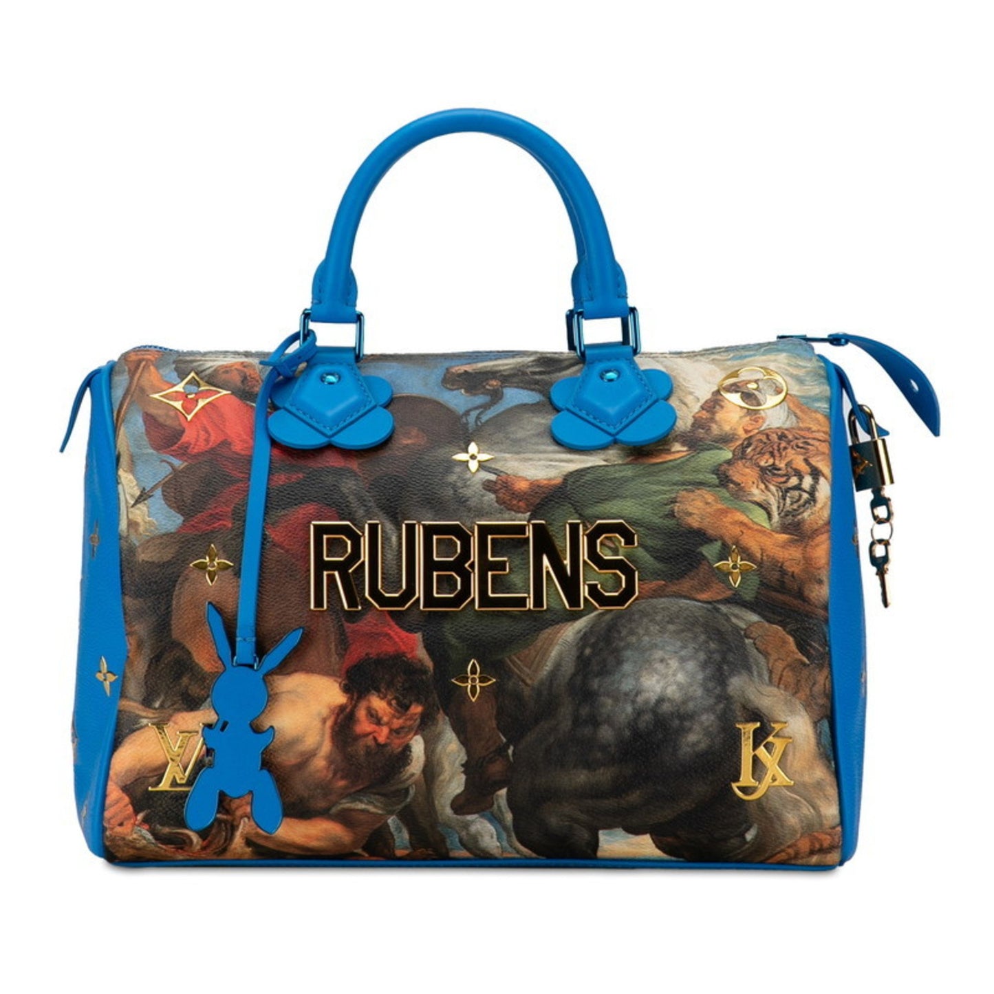 Louis Vuitton Blue Leather Speedy 30