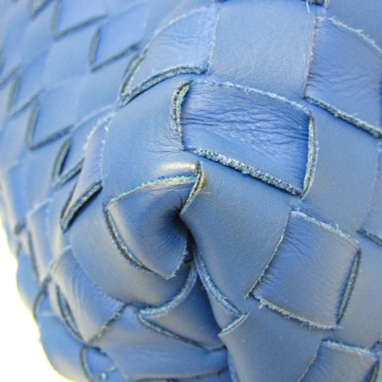 Bottega Veneta Blue Leather Intrecciato