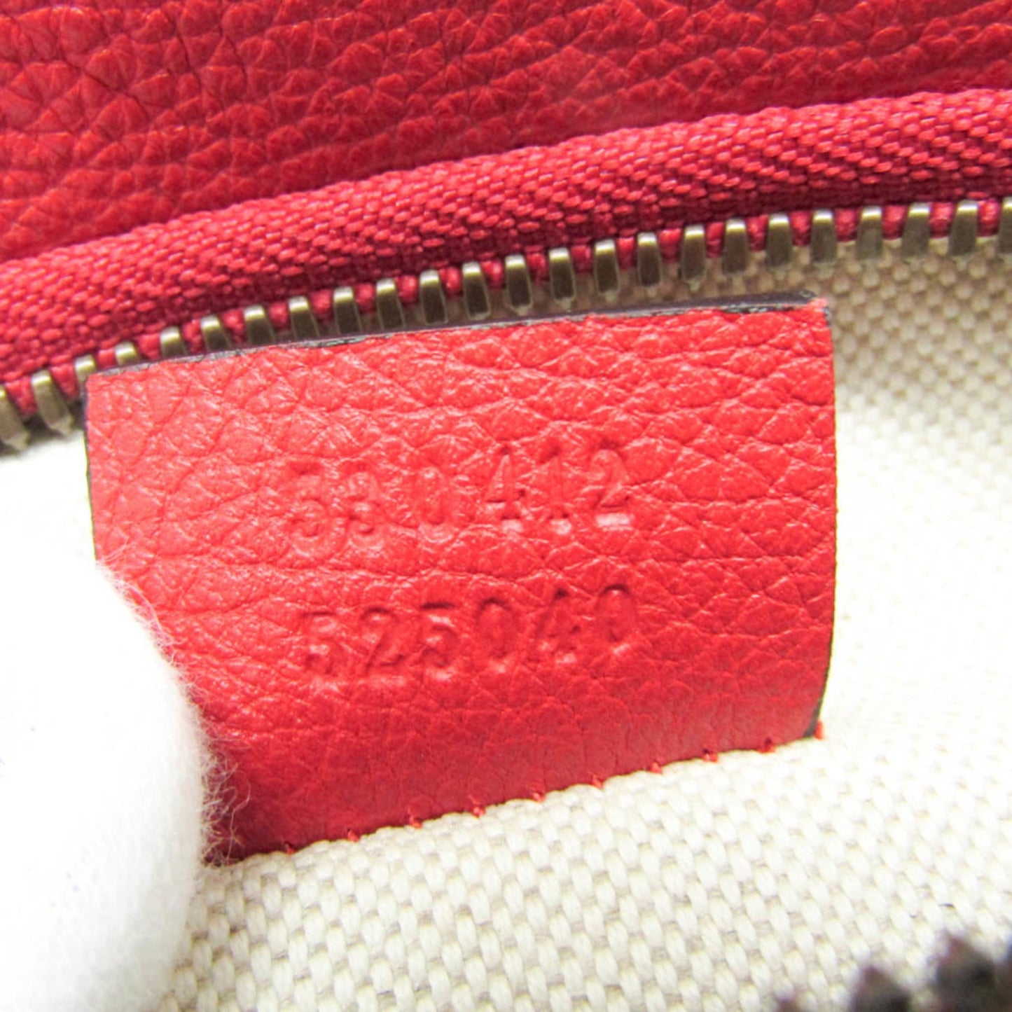 Gucci Red Leather Logo