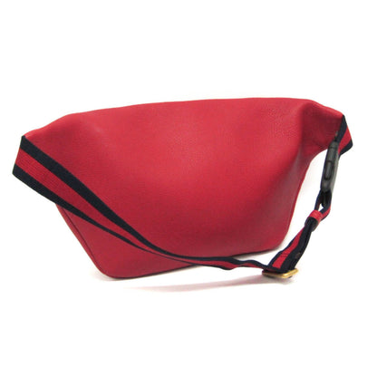 Gucci Red Leather Logo