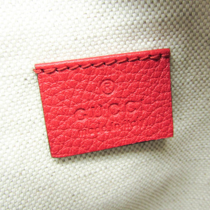 Gucci Red Leather Logo