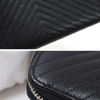 Chanel Black Leather V-stich