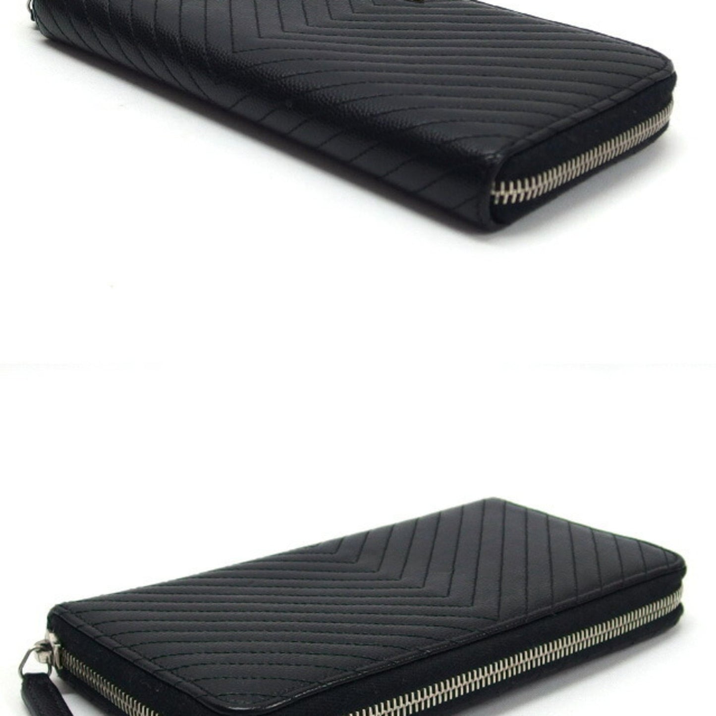 Chanel Black Leather V-stich