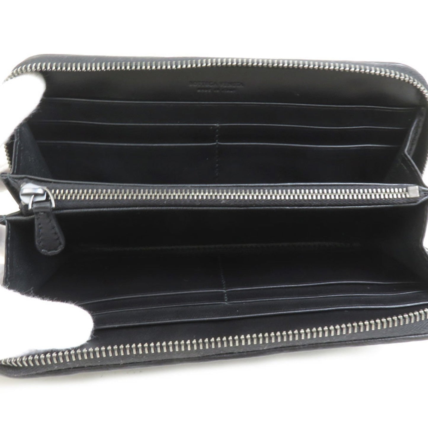 Bottega Veneta Black Leather Intrecciato