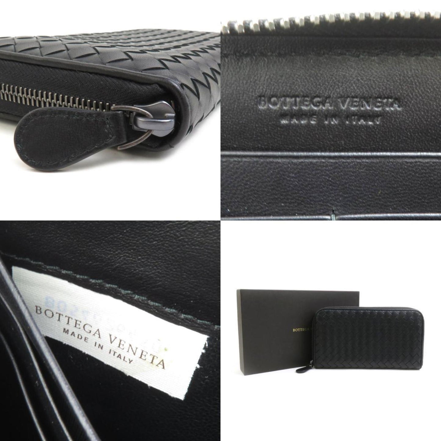 Bottega Veneta Black Leather Intrecciato