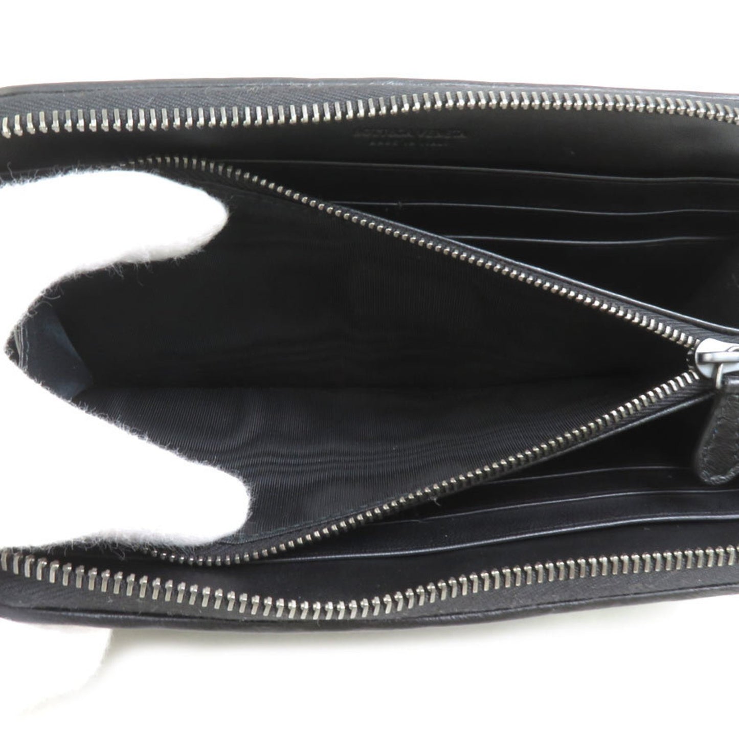 Bottega Veneta Black Leather Intrecciato
