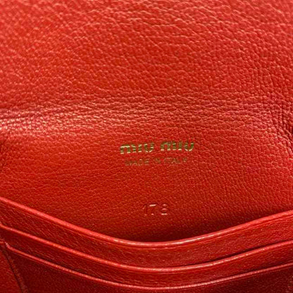 Miu Miu Red Leather Madras