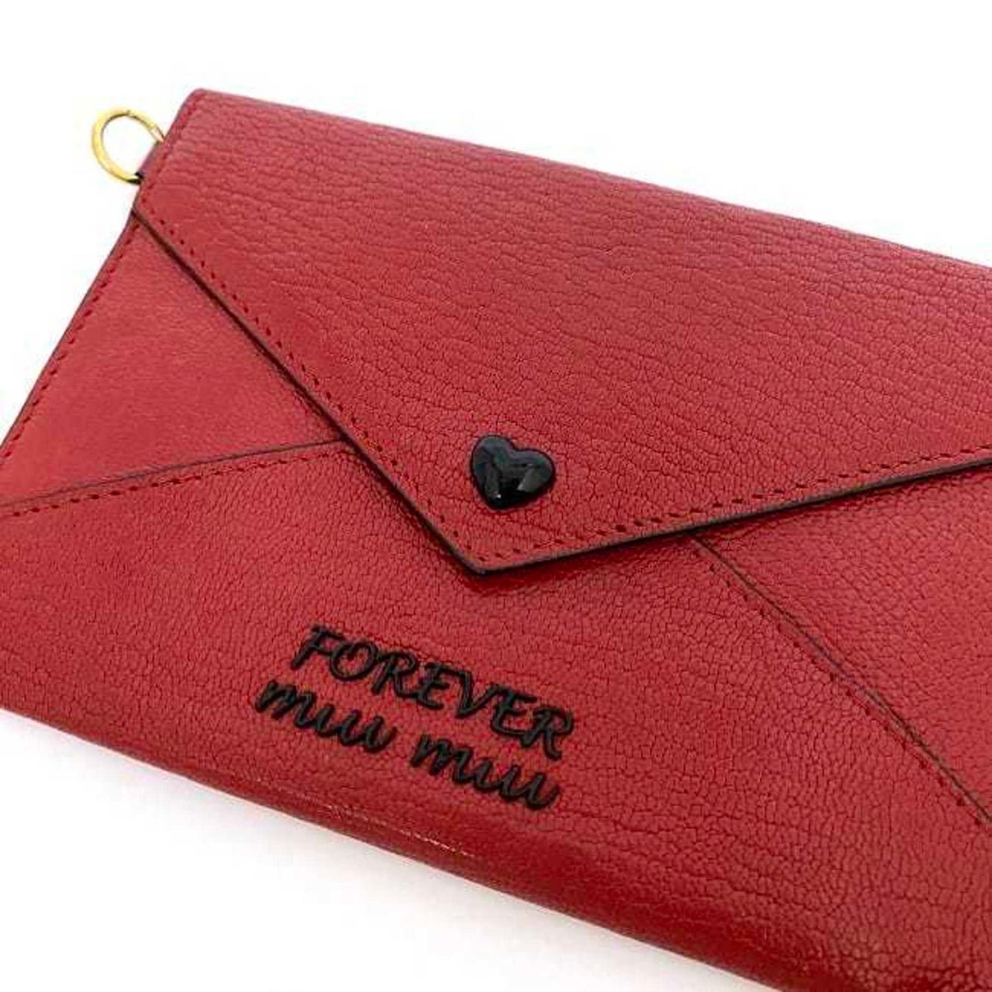 Miu Miu Red Leather Madras