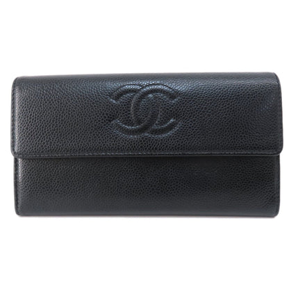 Chanel Black Leather Logo Cc