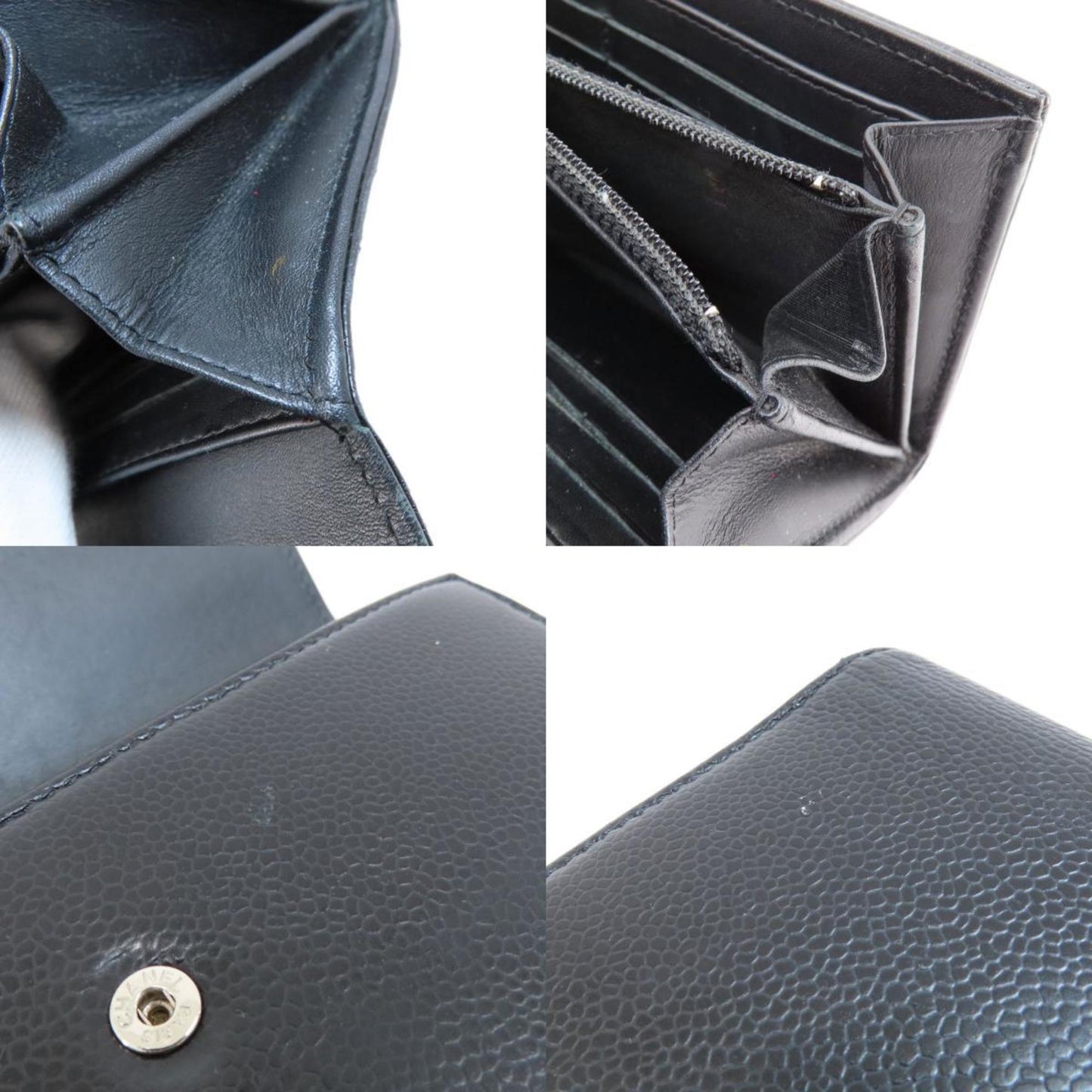 Chanel Black Leather Logo Cc