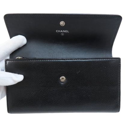 Chanel Black Leather Logo Cc