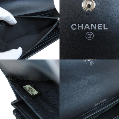 Chanel Black Leather Logo Cc