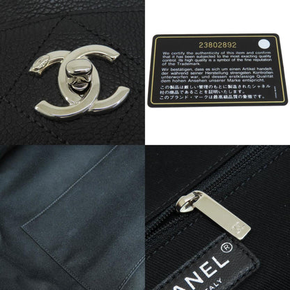 Chanel Black Leather Logo Cc