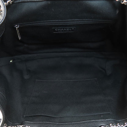 Chanel Black Leather Logo Cc