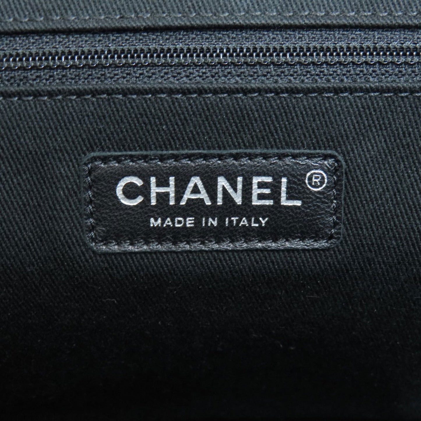 Chanel Black Leather Logo Cc