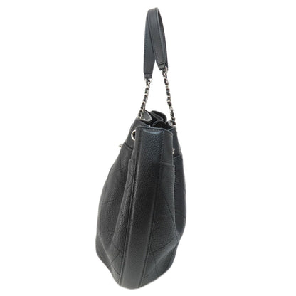 Chanel Black Leather Logo Cc