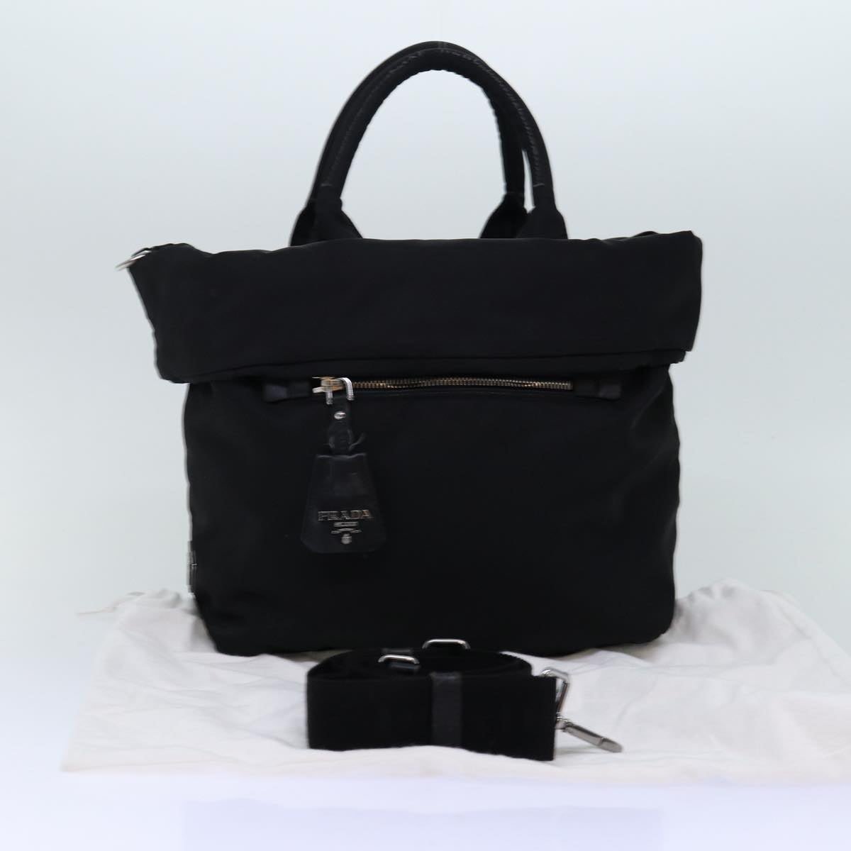 Prada Black Synthetic Tessuto