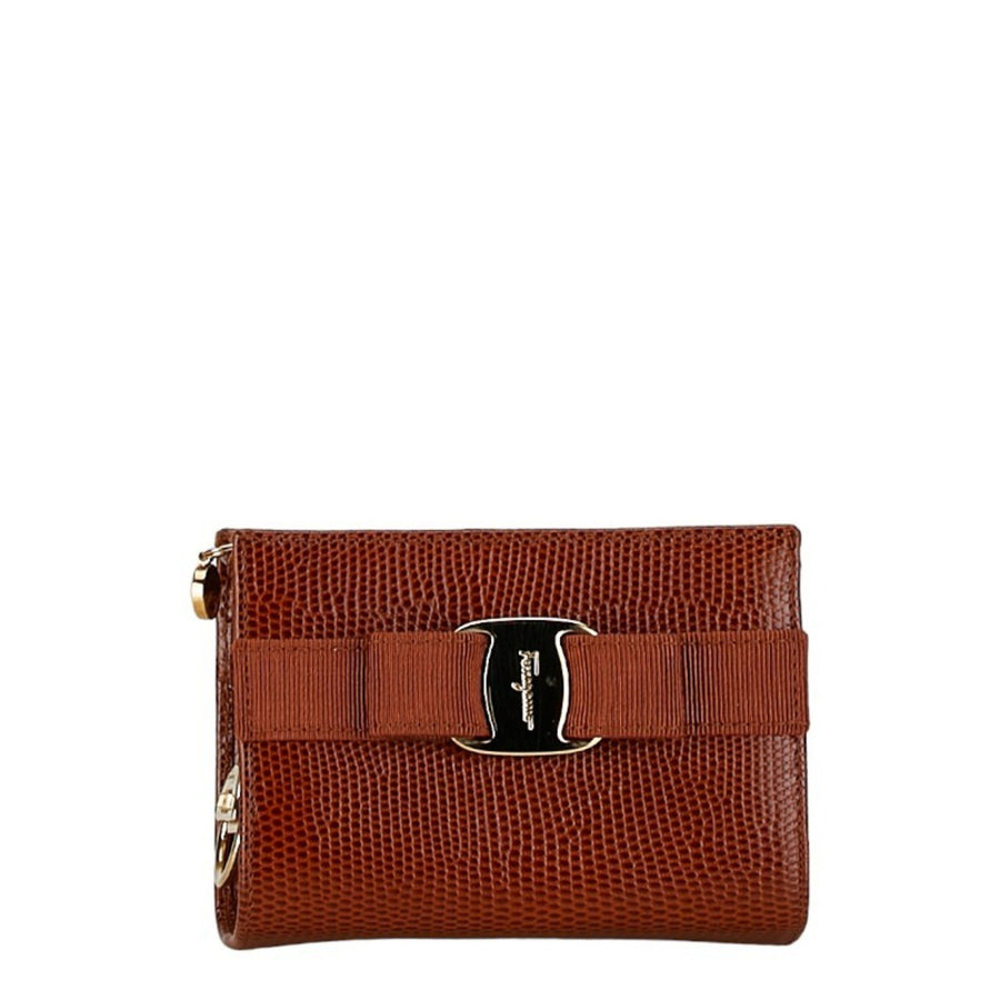 Salvatore Ferragamo Brown Leather Vara