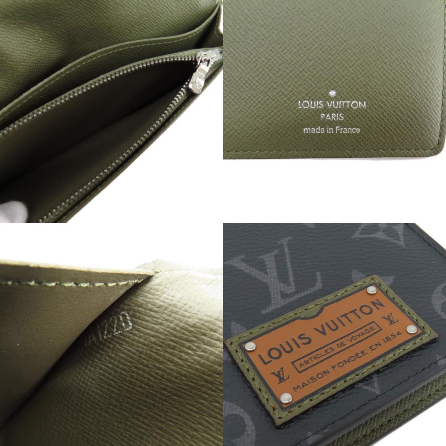Louis Vuitton Black Canvas Portefeuille Brazza