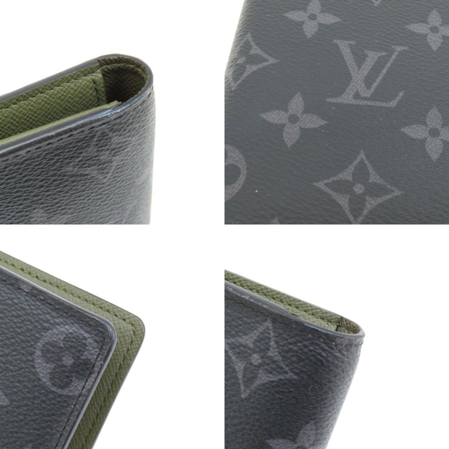 Louis Vuitton Black Canvas Portefeuille Brazza