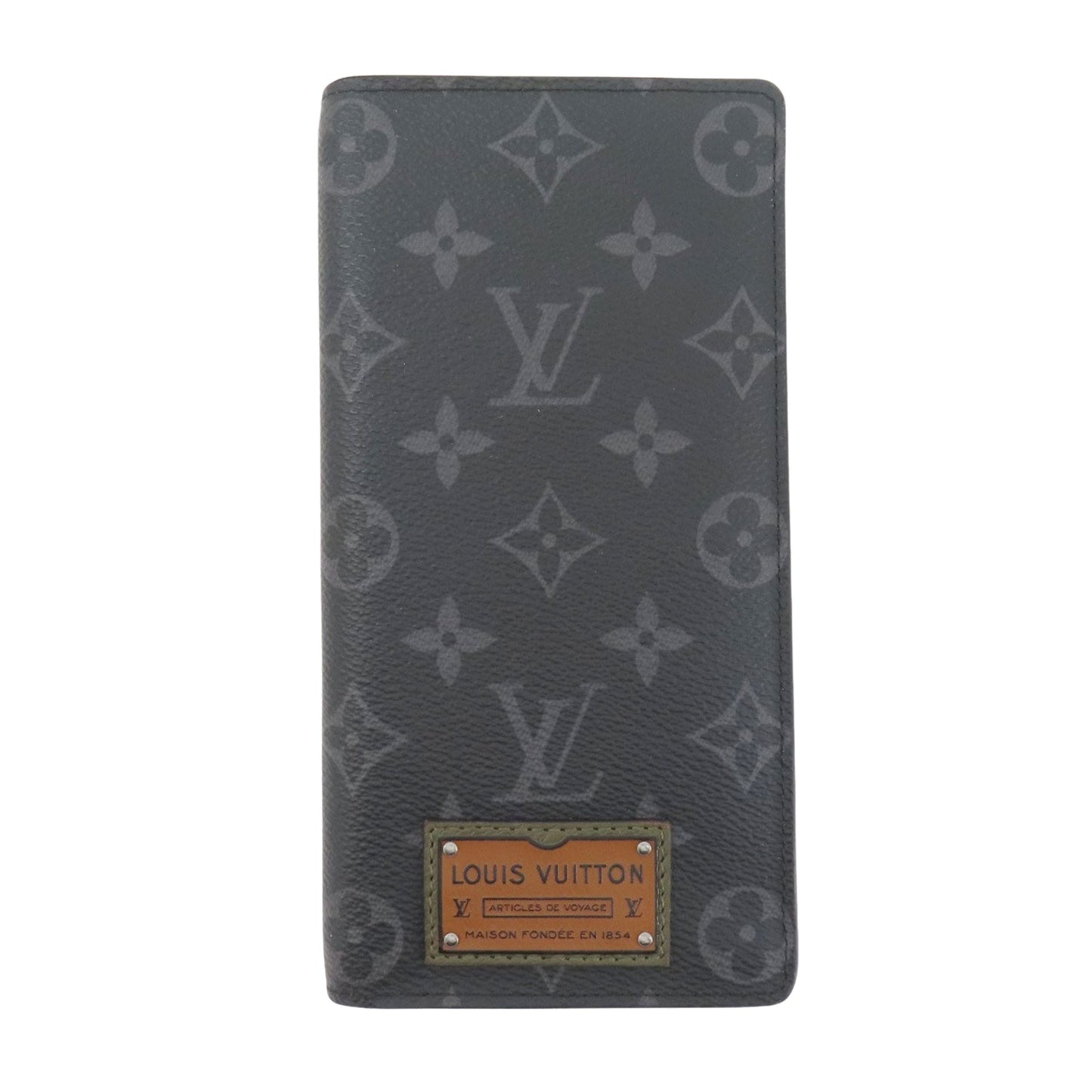 Louis Vuitton Black Canvas Portefeuille Brazza