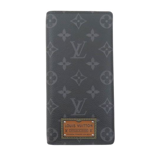 Louis Vuitton Black Canvas Portefeuille Brazza