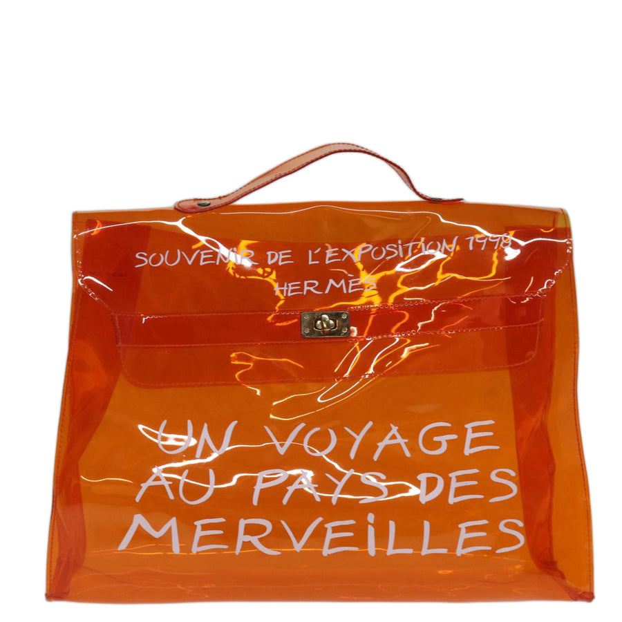Hermès Orange Vinyl Kelly