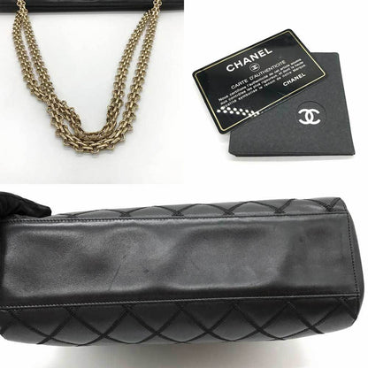 Chanel Black Leather Coco Mark