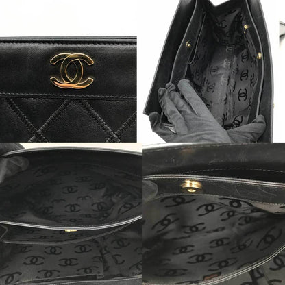 Chanel Black Leather Coco Mark