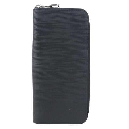 Louis Vuitton Black Leather Zippy Wallet Vertical