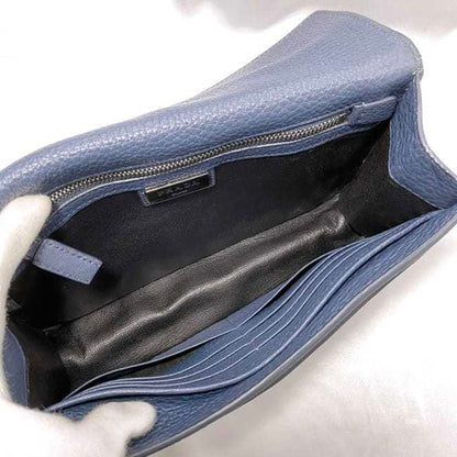 Prada Blue Leather Saffiano