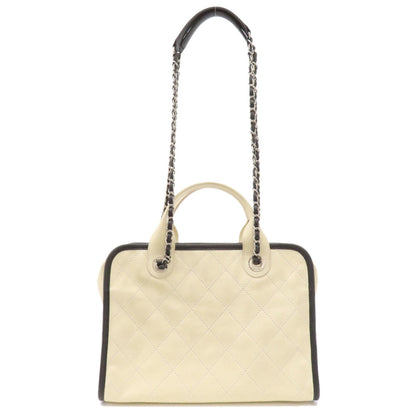 Chanel Black Leather Logo Cc