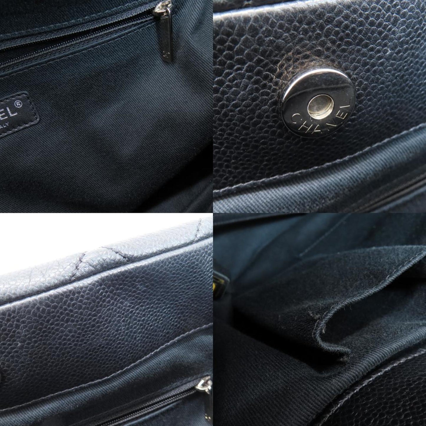 Chanel Black Leather Bowling