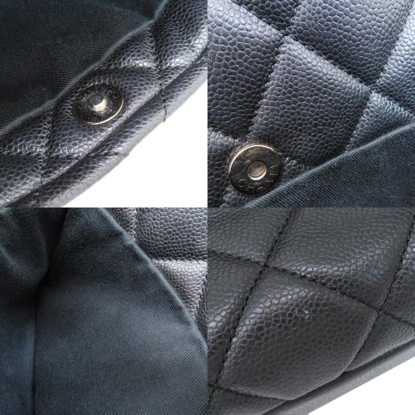 Chanel Black Leather Bowling