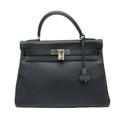 Hermès Black Leather Kelly 32