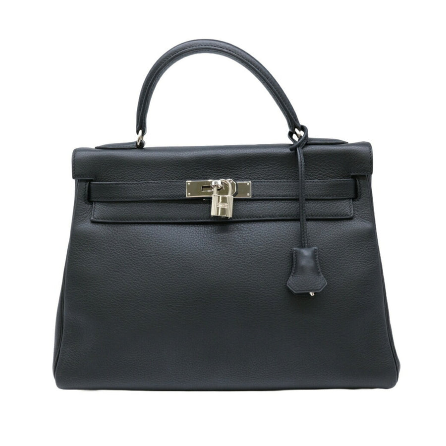 Hermès Black Leather Kelly 32