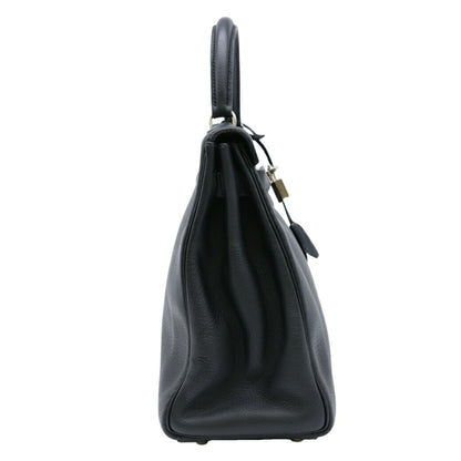 Hermès Black Leather Kelly 32