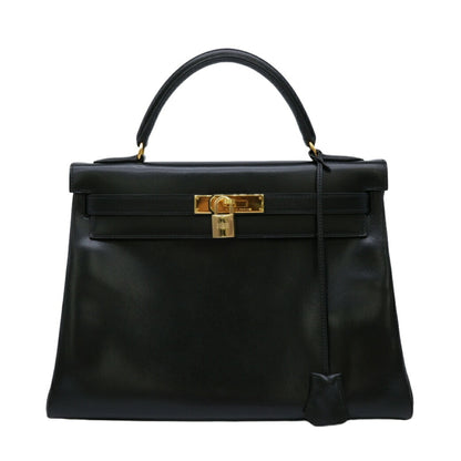 Hermès Black Leather Kelly 32