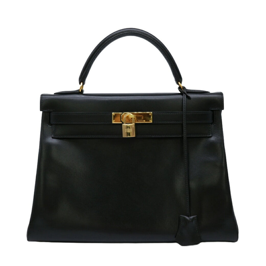 Hermès Black Leather Kelly 32