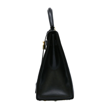 Hermès Black Leather Kelly 32